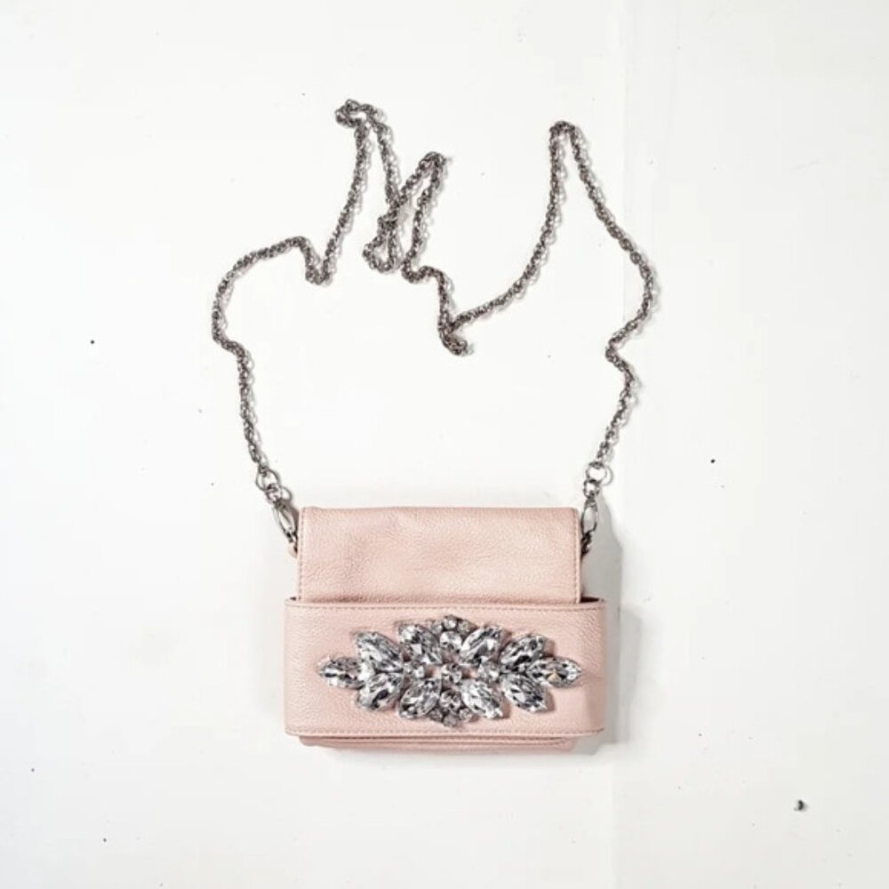 Kimche Blue Crossbody Purse  Pastel With Crystals